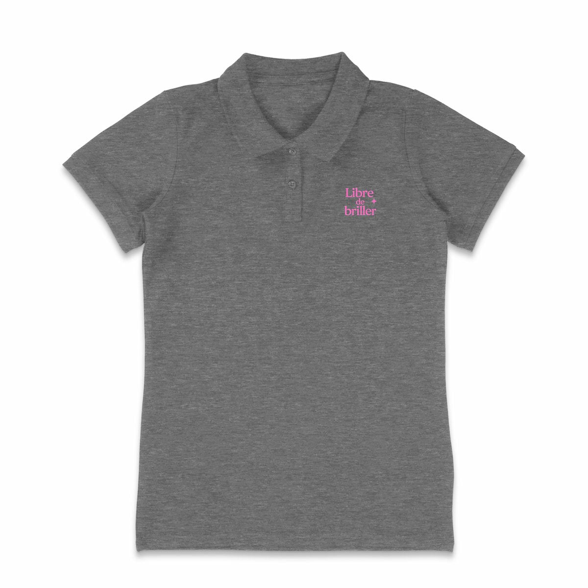 Polo Femme – “Libre de briller” – Coton bio piqué