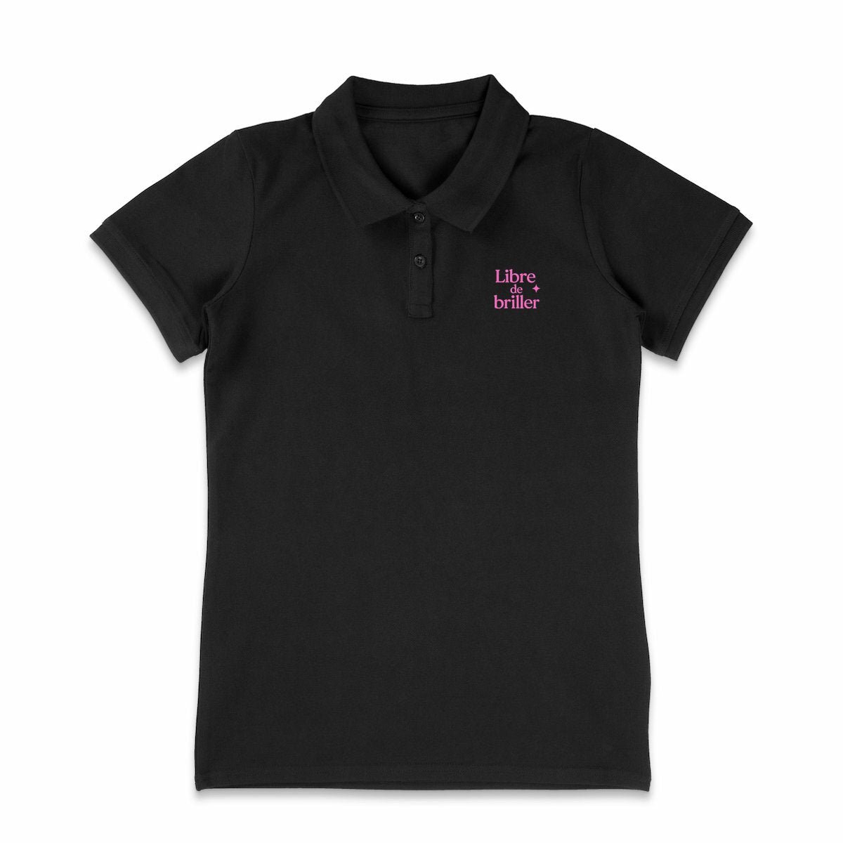Polo Femme – “Libre de briller” – Coton bio piqué