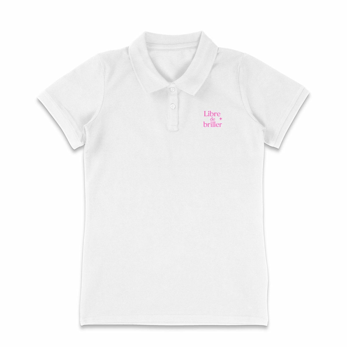 Polo Femme – “Libre de briller” – Coton bio piqué