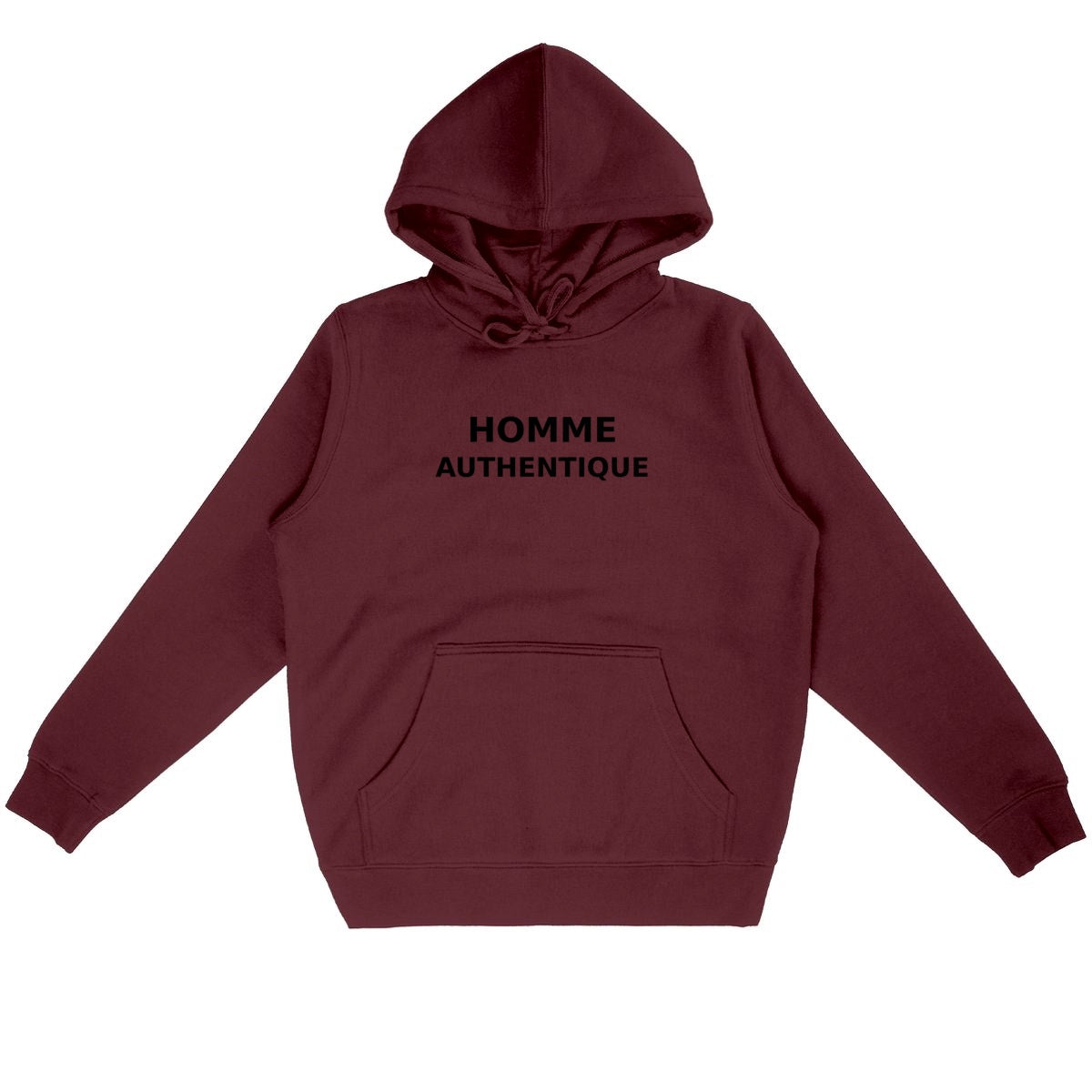 Sweat à Capuche Unisexe – “HOMME AUTHENTIQUE” – Édition Épurée
