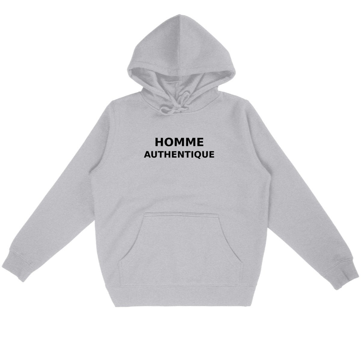Sweat à Capuche Unisexe – “HOMME AUTHENTIQUE” – Édition Épurée
