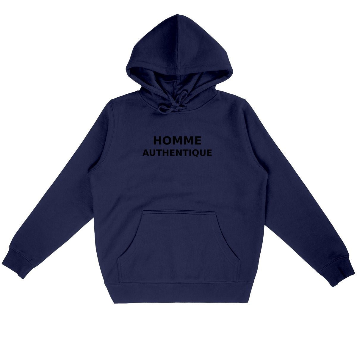 Sweat à Capuche Unisexe – “HOMME AUTHENTIQUE” – Édition Épurée