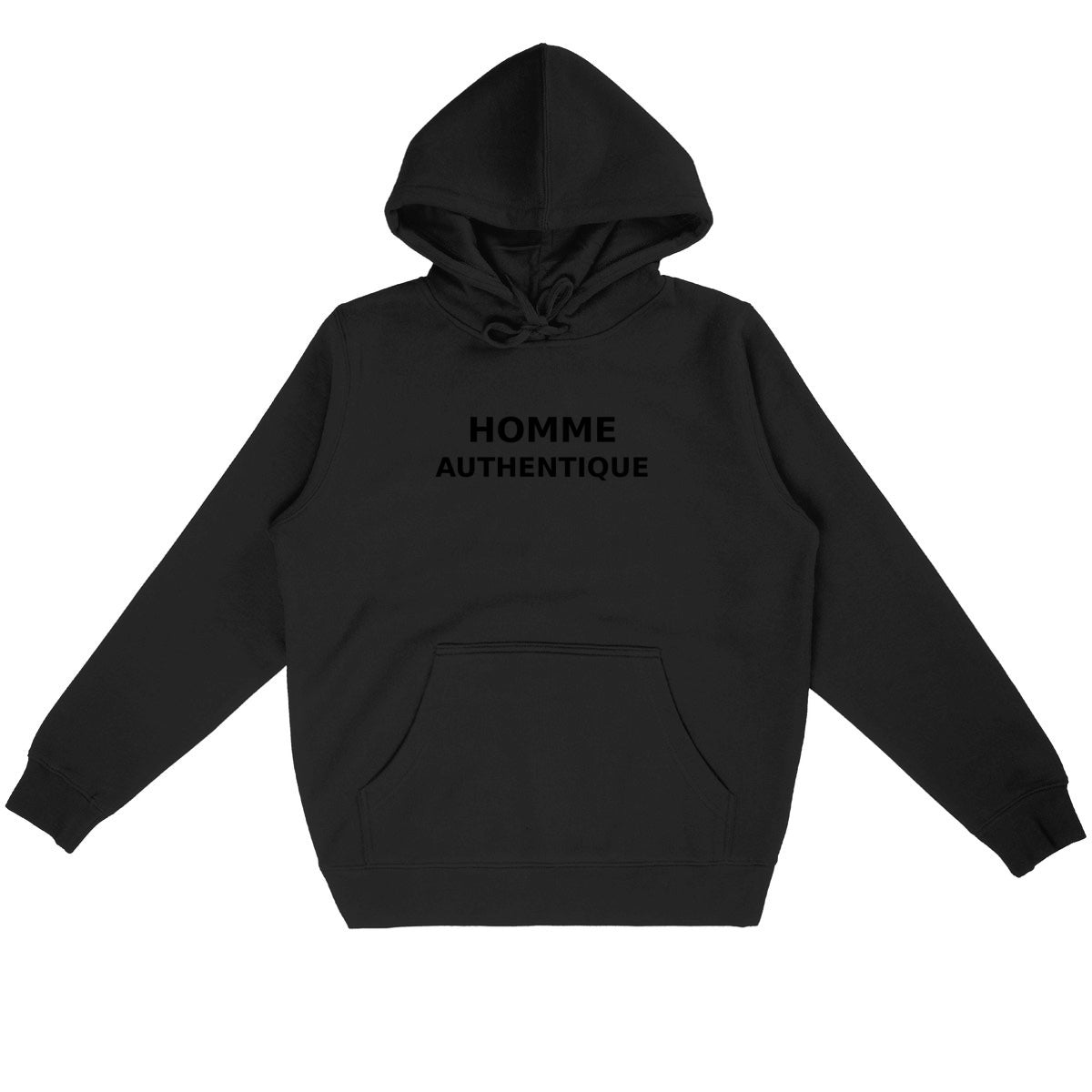 Sweat à Capuche Unisexe – “HOMME AUTHENTIQUE” – Édition Épurée