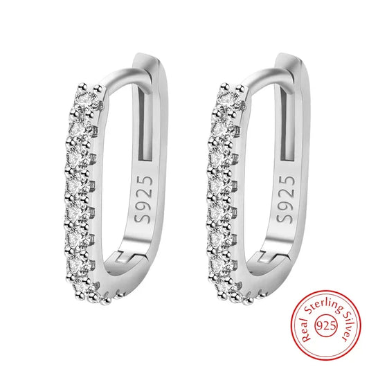 Boucles d'oreilles luxueuses en argent sterling 925 avec cristal: Élégance et qualité pour femmes