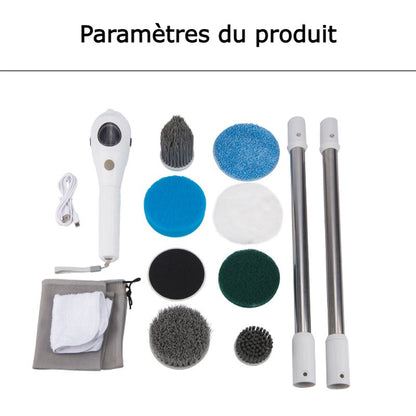 Brosse de Nettoyage Électrique Multifonction 8 en 1 WMJS: Solution Puissante pour une Maison Impeccable