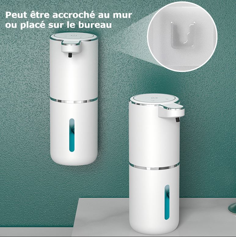 Distributeur Automatique de Savon Moussant 380ML avec Recharge USB