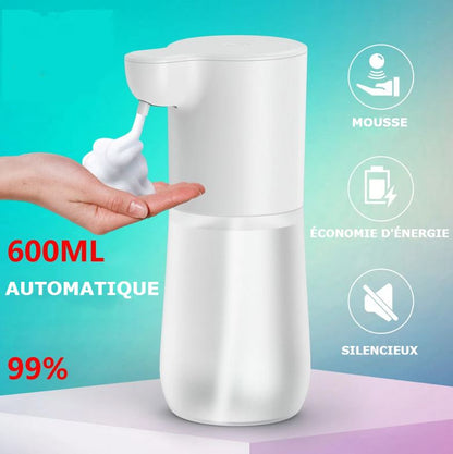 Distributeur Automatique de Savon Moussant 380ML avec Recharge USB