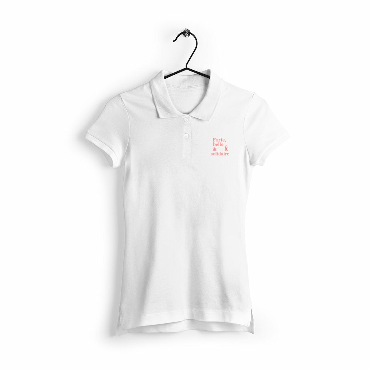 T-shirt Femme – “Forte, belle & solidaire” – Édition Octobre Rose