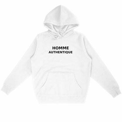 Sweat à Capuche Unisexe – “HOMME AUTHENTIQUE” – Édition Épurée