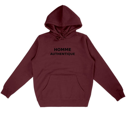 Sweat à Capuche Unisexe – “HOMME AUTHENTIQUE” – Édition Épurée