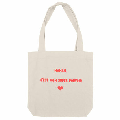 Tote Bag Recyclé – “Maman, c’est mon super pouvoir” – Édition Fête des Mères
