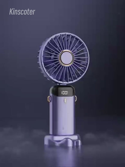 Ventilateur Portable DUTRIEUX 3000mAh : Mini, Rechargeable, 5 Vitesses, Support Téléphone, Pliable, Haute Qualité